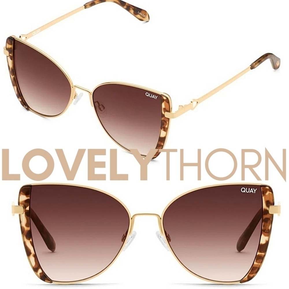 QUAY // ltd ed brown tortoise detail butterfly frame with brown fade lenses - Picture 5 of 15